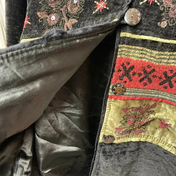 Flashback Front Button Jacket Black Rust - Picture 3 of 7